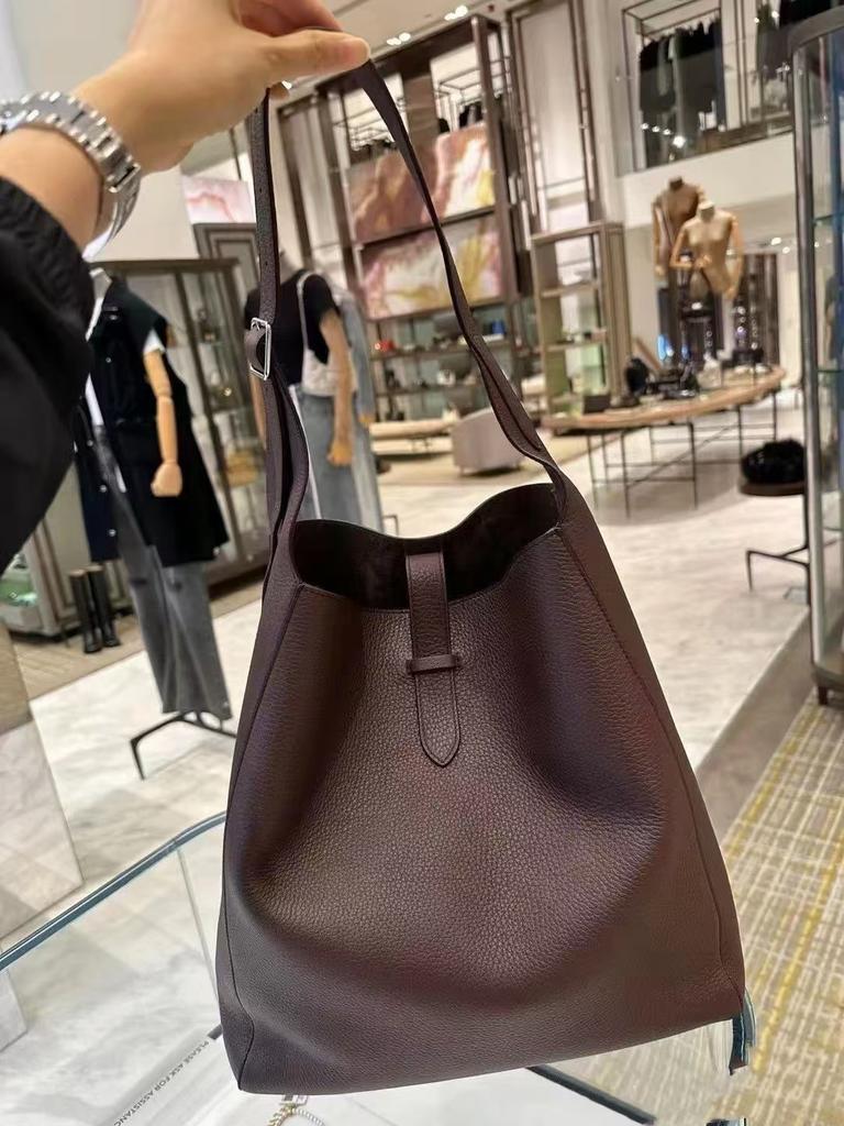 E Nova Bolsa Hobo Bolsa Tote Couro de Vaca Camada Superior Bolsa de Mão Grande Capacidade Bolsa de Mão de Couro Único Bolsa de Braço
