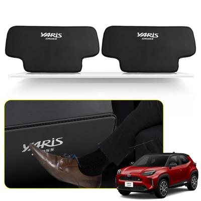MiJuduo Kick Guards for Toyota Yaris Cross 15 Scratch and Stain Embroidered Seat Back Seat Back Rear Seat Kick Scratch Easy Set of 2 (10 Series,