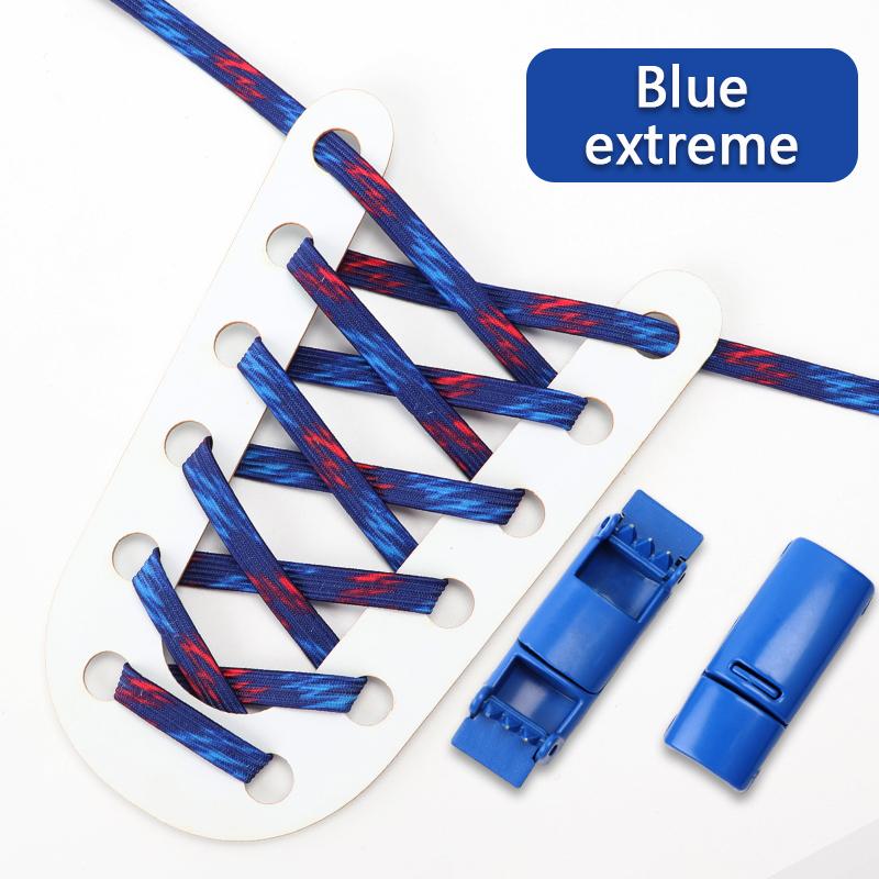 NR.8 1 Par Rainbow Skosnören Magnetisk metalllås Elastiskt skosnöre Inga knytsnören Skosnören Barn Vuxen Snabbspets gummiband Skosnören