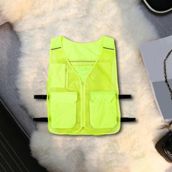 Ice Cooling Vest Breathable Mesh Outdoor Work Vest with Ice Packs Adjustable Waist