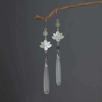 Chinese Ethnic Style Tassel Earrings Inspired by Song Dynasty: Retro Cheongsam and Hanfu Accessories for Women