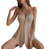 Sexy with Steel Tray Lace Seduction Pajamas Sexy Gathering Front Split Pajamas Women Hot Uniform Women