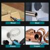 Deburring Tools Set 10pcs Steel Swivel Blades Metal Handle Deburr Tool for Metal Resin PVC Pipes Copper Plastic Remove Burr