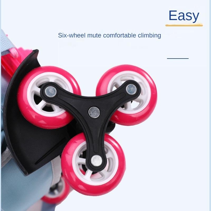 School Rolling Student Backpack 6 Wheels 5117