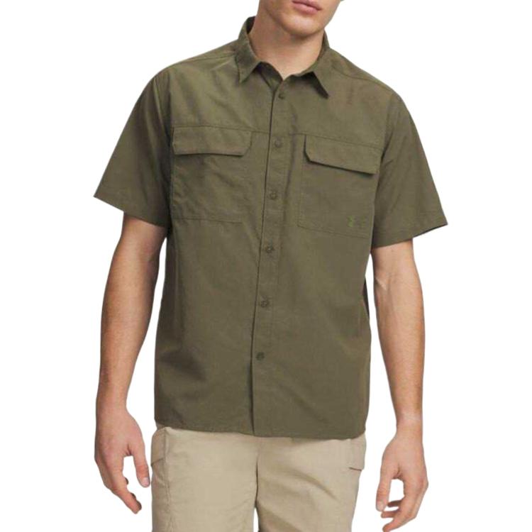Under Armour Ss26 Woven Solid Outdoor T-Shirt Men tops 6009204-253 M