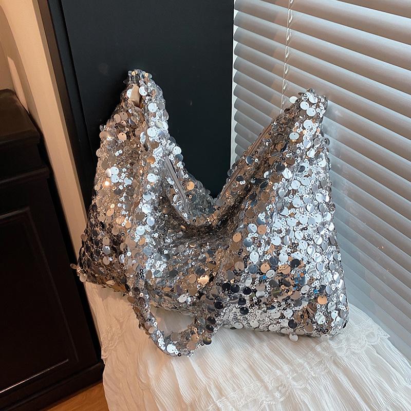 2025 New Sequined Shoulder Bags Large Capacity Y2k Women Bags Vintage Fashion Shoulder Crossbody Bags Ladies Purse Handbags