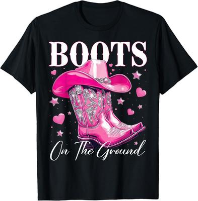 Boots On The Ground Cowboy Cowgirl Western Linedance T-Shirt Unisex T-Shirt