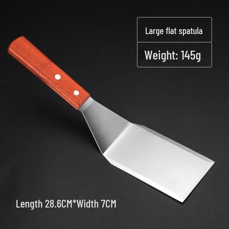 Stainless Steel Slotted Cooking Spatula for Pancakes, Steak, Pizza, and Teppanyaki