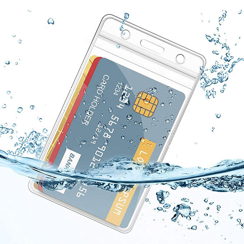 PVC Waterproof Card Cover Name Tag Employee ID Holder DD-12358