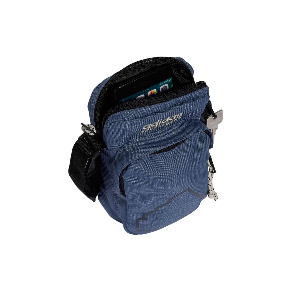 New Adidas Recycled Material Crossbody Bag, Shoulder Bag Unisex Ink Blue & Black & Light Gray IS3785