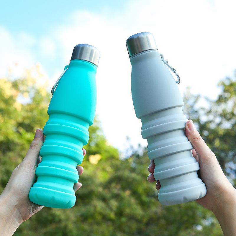 Outdoor Activity Updated Edible Silicon Coke Bottle Lightweight Athletic Bottle Camping Folding Bottle