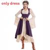 European Medieval Stage Gown With Spliced Polyester And Spandex Fabric For Theatrical Events