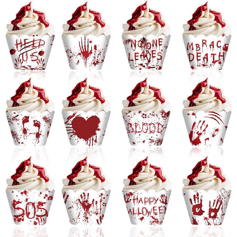 Halloween Blood Hand Pattern Cake Border Accessories Set Party Venue Decor
