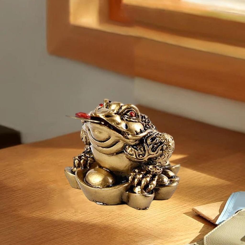 Chinese Frog Figurine for Home And Office Wealth Decor