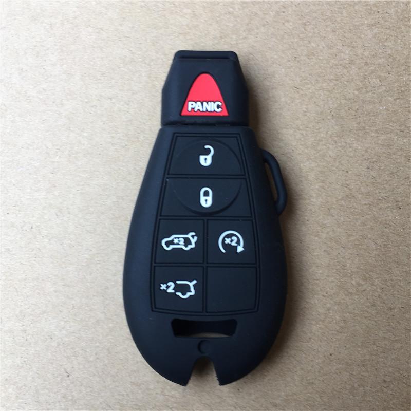6 Button silicone car Key cover case For Chrysler for Jeep   for Dodge Grand Caravan Durango Charger Journey Key Case