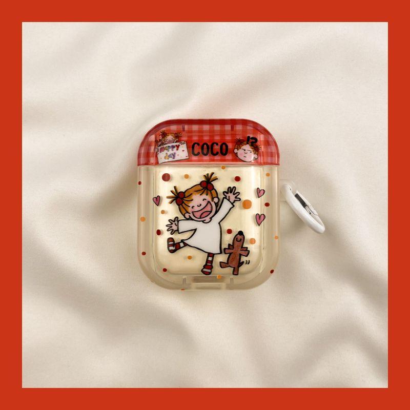 

Чехол для Airpod3 для Apple Pro Чехол для наушников Второе поколение Беспроводной Bluetooth Третье поколение Aipods2 Поколение Airpodpro Четвертое поколение 5 AirPods Pro2 [Cartoon coco sauce girl] send Hook
