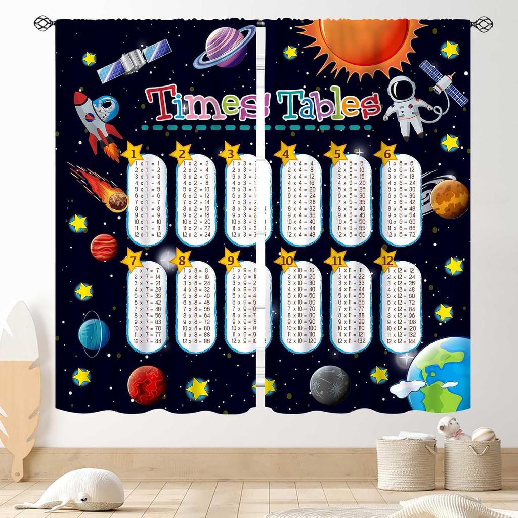 Kids Dinosaur Curtains For Boys Room, Cartoon Dino Funny Cute Dinosaur Safari Animals Colorful Window Treatments Drapery For