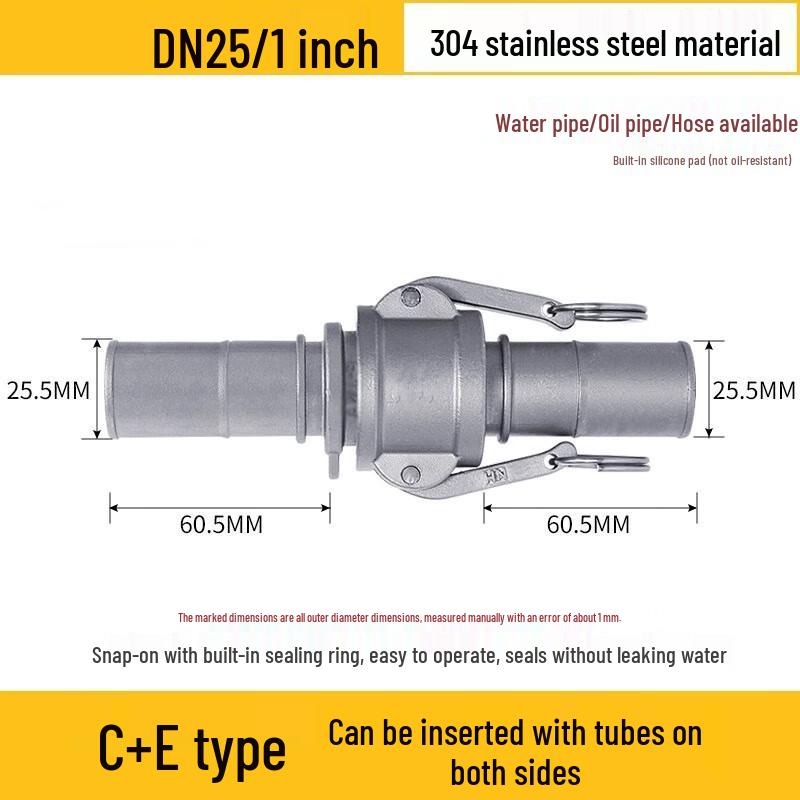 Langsaizebo 304 Stainless Steel CE Type Quick Connector