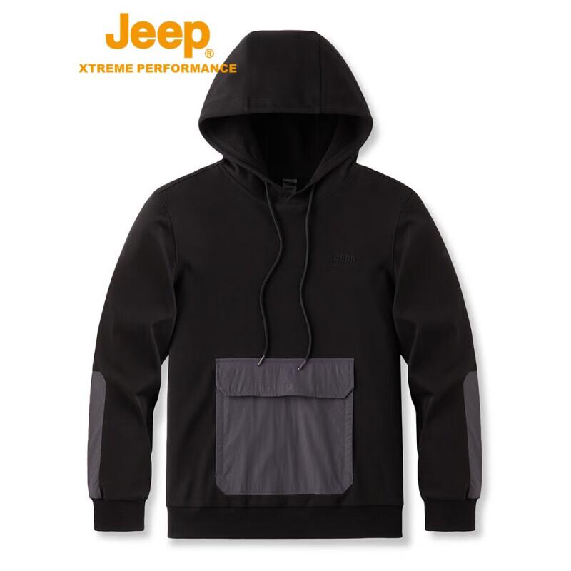 Jeep Men's 2024 Fleece-Lined Drawstring Hooded Sweatshirt