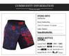 Men's Digital Print Fight Training Shorts for Gym, Jiu-Jitsu, and Sanda