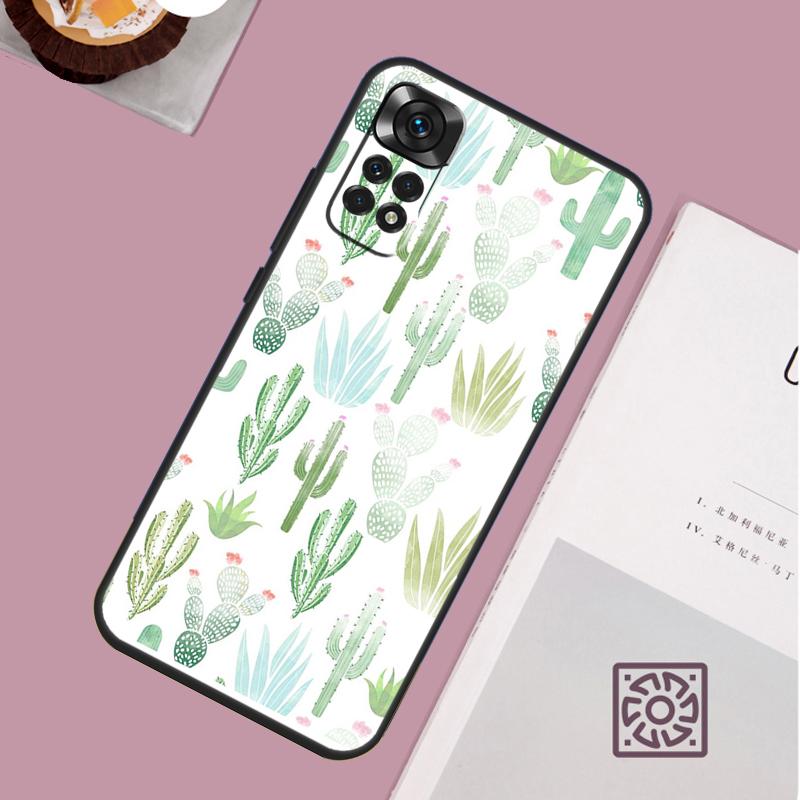 Plant Cactus Case For Xiaomi Redmi Note 14 13 12 11 10 15 Pro Plus Redmi 15 13 13C 10C 12C 14C 15C Cover