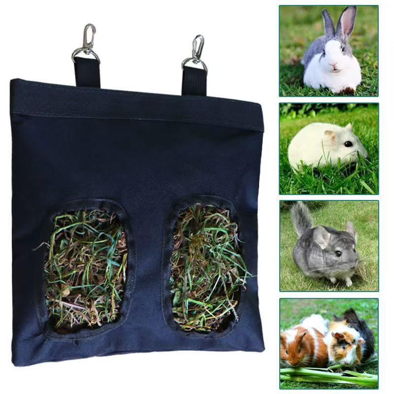 Portable Waterproof Rabbit Hay Feeder Bag with Hole