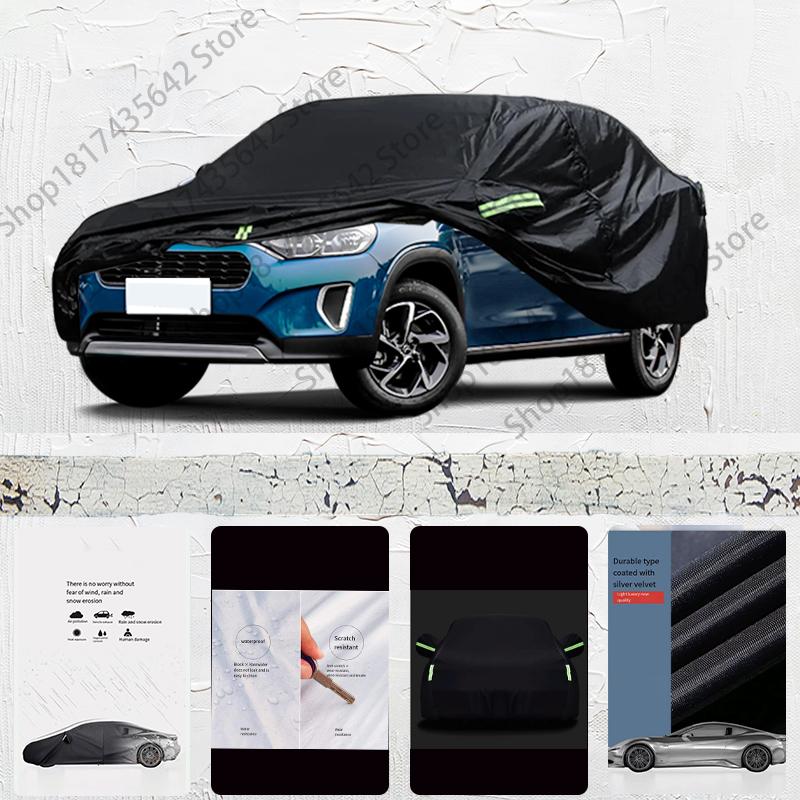 For Citroen C3L Fit Outdoor Protection Full Car Covers Snow Cover Sunshade Waterproof Dustproof Exterior Car Cover Black