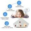 1 Set DIY Wooden House with LED Light Switch Series Parallel Circuit Learning Handmade House Building Toy
