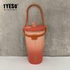 TYESO Stainless Steel Insulated Coffee Cup & Water Bottle - Ice Buster, Large Capacity, with Straw for Car
