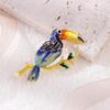Blue Hao Korean Style Simple Fashion Enamel Parrot Brooch