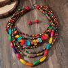 Extravagantní retro bohémský korálkový náhrdelník pro ženy