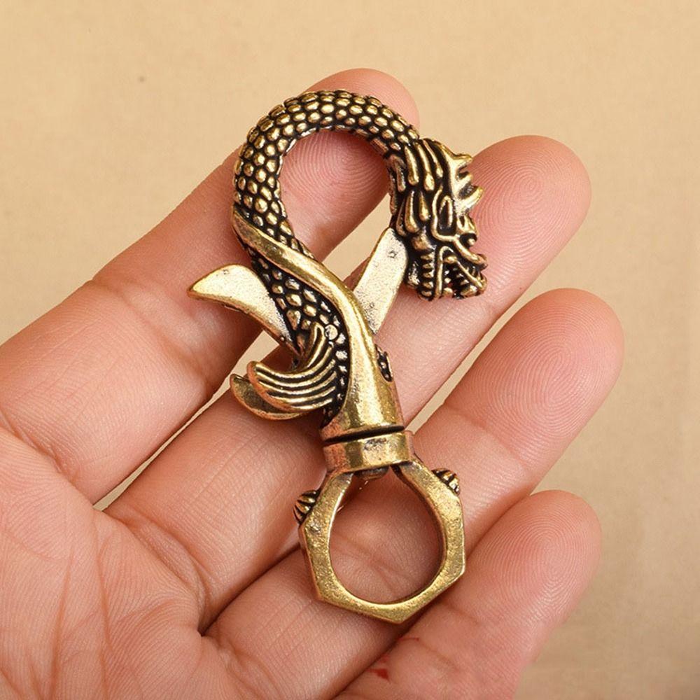 Quick Release Brass Keyring Buckle Accessories Safety Spring Hook  Outdoor Tool