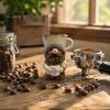 Hand Painted Gnome Set Coffee Ornaments, Cute Resin Figurines, Decorative Tabletop Kitchen Decor Centerpiece for Bar & Lovers Figurines