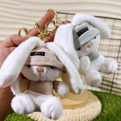 Plush Keychain Doll Kawaii Backpack Pendant Fashion Long Eared Rabbit Pendant  Personal Collection