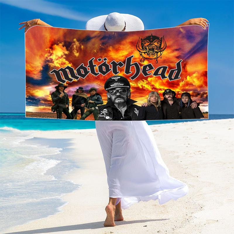 Motörhead Print Beach Towel, Large Soft Quick Dry Towel for Beach Camping Swimming