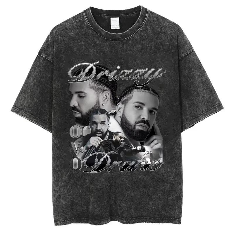 Rapper Drake Album Honestly Nevermind Graphic T Shirts Mens Womens Trend Hip Hop Loose Tshirt Fashion Vintage Washed Tshirts