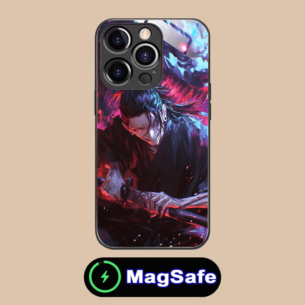 

Jujutsu Kaisen Geto Suguru Phone Case for iPhone 17 16 15 14 13 12 11 Air Pro Max Plus Mini MagSafe Glass Colorful Cover Luxury iPhone 11 Pro Max
