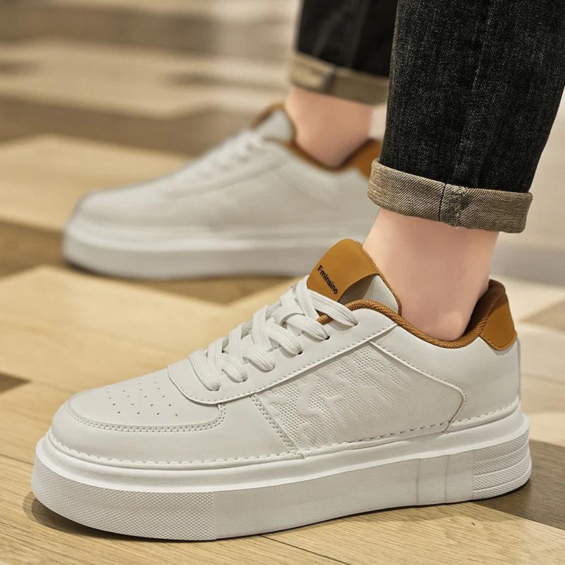 Skateboard White Shoes Loafers Non-Slip Soft and Comfortable Men's Sneakers Wear-resistant Sports and Leisure Shoes for Men