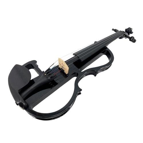 Yinfente Electric Violin 4/4 Full-Size Quiet 4-String Student Beginner's Violin with Wood Parts, Case, Bow, Shoulder Pillow, and Wired Earphones (Blac