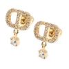 Dior Metallohrringe mit Edelsteindekoration Damenohrringe Gold E3365WOMCYD03S