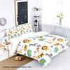 3-piece Down Duvet Cover Set with Cartoon Lion Animal Pattern Print (1 Duvet Cover+2 Pillowcases, No Core) Bedding Set