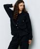 Manavis Seven Oversized Loen Shirt [Black]