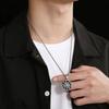 Vintage Sun God Pendant Twist Chain Necklace Men's Punk 316L Stainless Steel Apollo Amulet Pendant Fashion Myth Jewellery