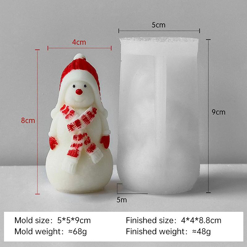 

Сделай сам Рождественская елка Снеговик Силиконовая форма Ручная работа Ароматическая свеча Гипсовая форма для украшений Сделай сам Рождественское украшение Изготовление свечей