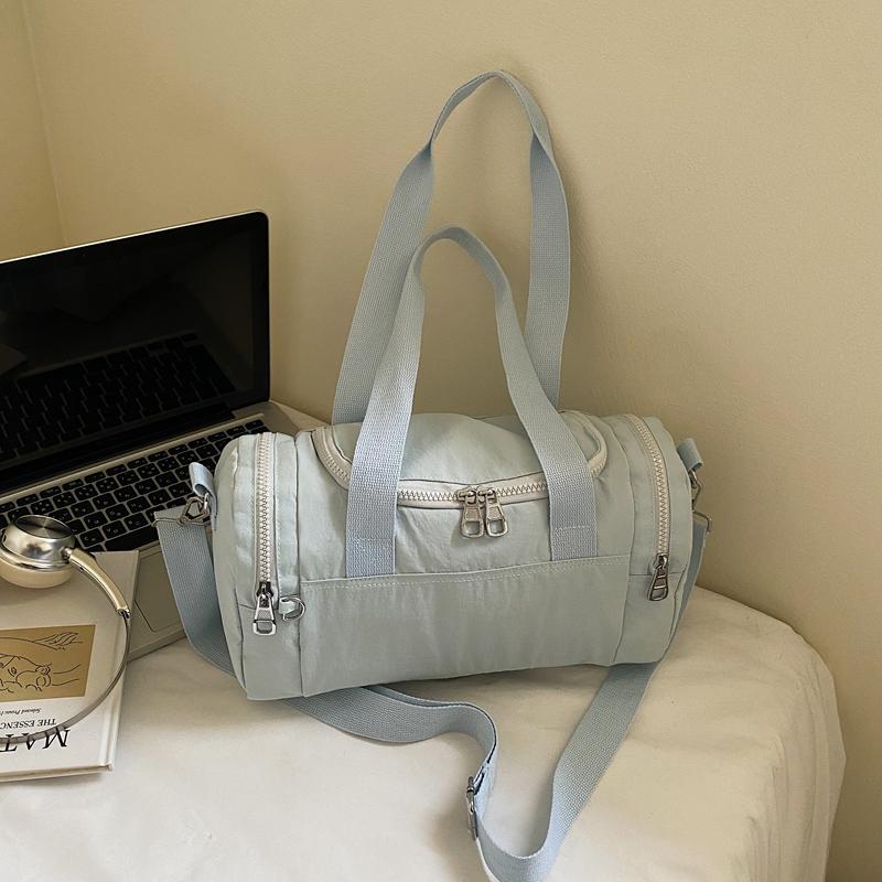 Waterproof Travel Bag Women's Shoulder Bag Solid Color Large Capacity Crossbody Bag