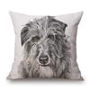 Hand Painting Animals Cushion Covers Bulldog Bull Terrier Labradoodle Dog Cat Print Decorative Pillow Case