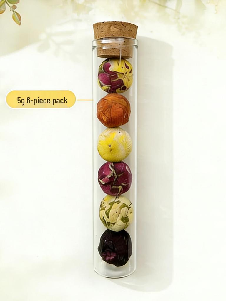 Handmade Jasmine & Roselle Flower Tea Balls - Portable Yunnan Puer Dragon Ball Tea