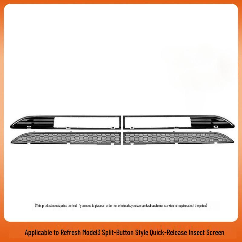 Tesla Model Y & 3 Insect Screen & Water Deflector with Quick Release Button