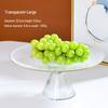 ZISIZ Gold Rim Glass Footed Fruit Plate