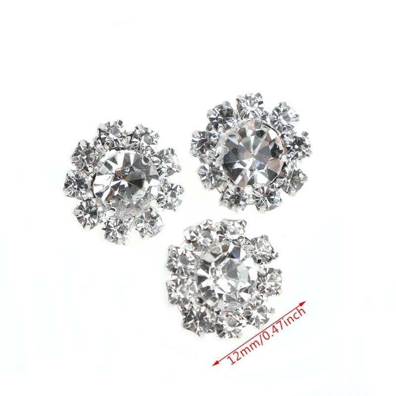 5Pcs 12mm Round for Rhinestone Shank Button Sewing Craft Embellishment DIY,Shank Back Sewing Craft Embellishment for DIY